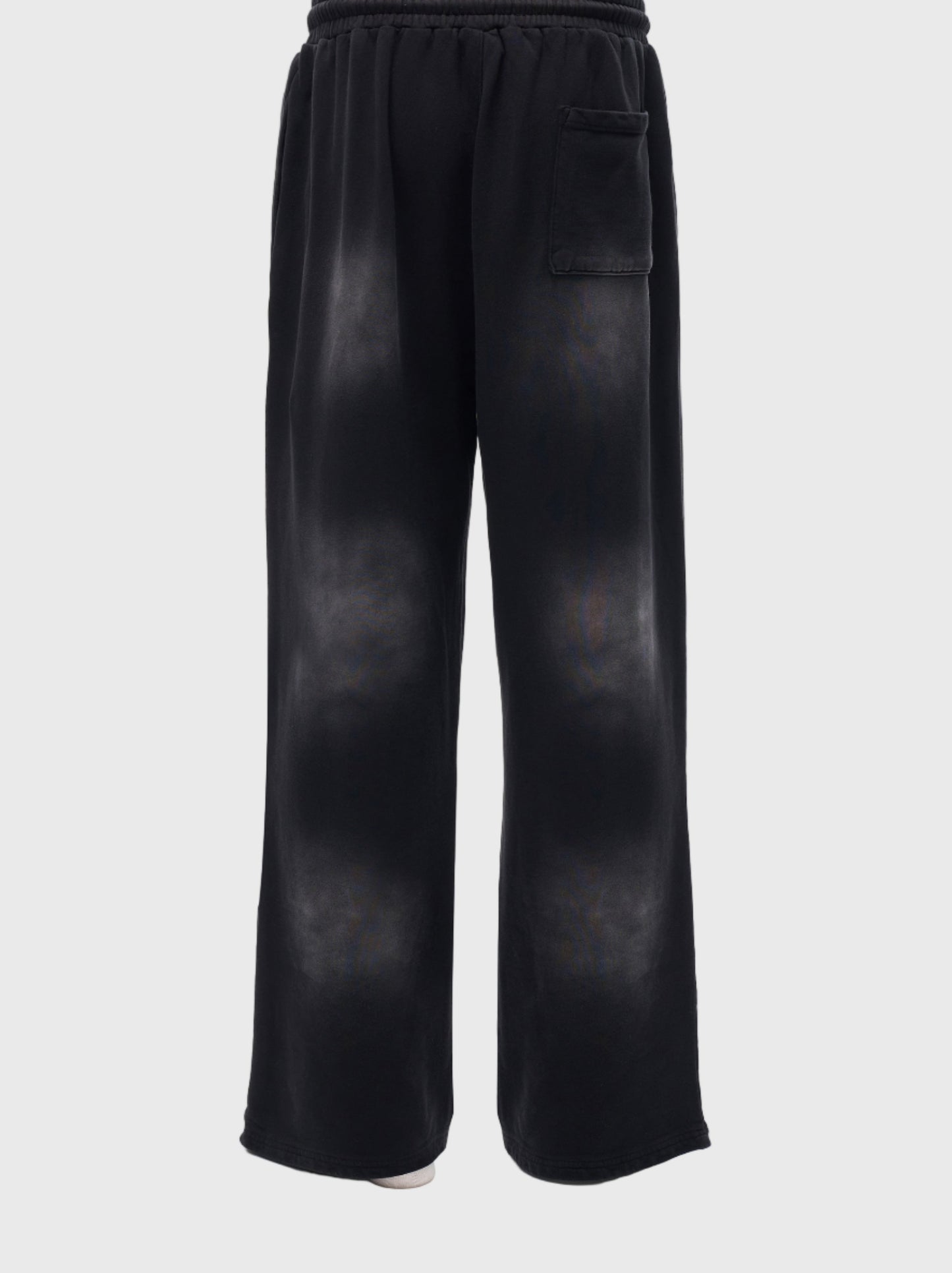 Black MOD 1 wide leg pants on a light gray background